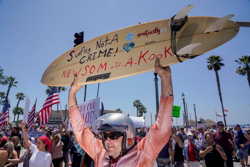 Demonstration in Kalifornien