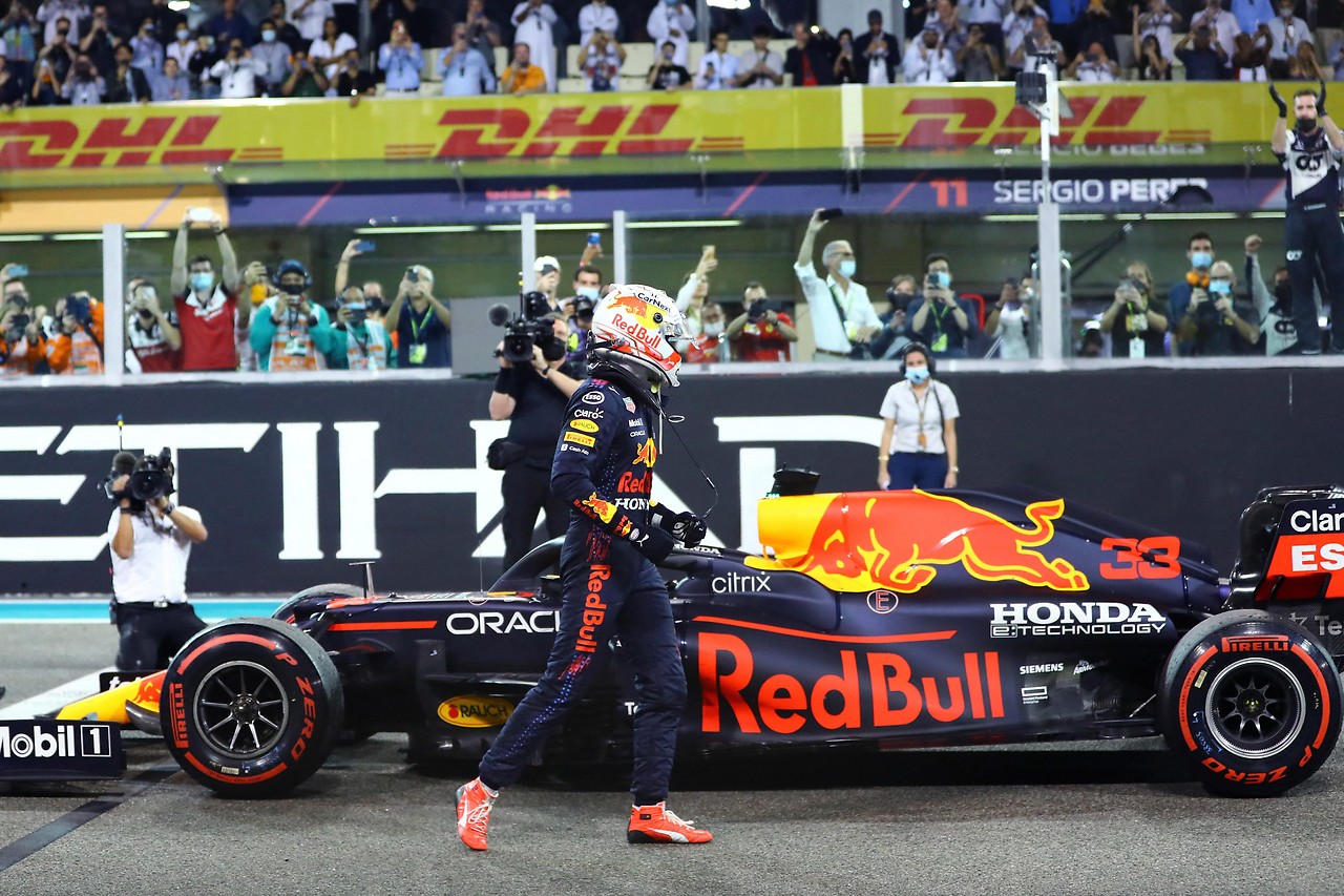 Max Verstappen (Red Bull) after his win in Abu Dhabi