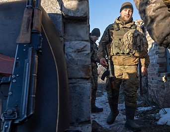 Ukrainischer Soldat in der Donezk-Region