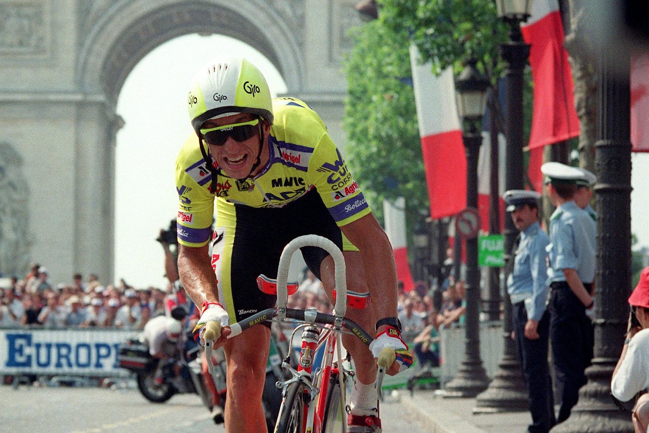Greg Lemond bei seinem Sieg bei der Tour de France 1989