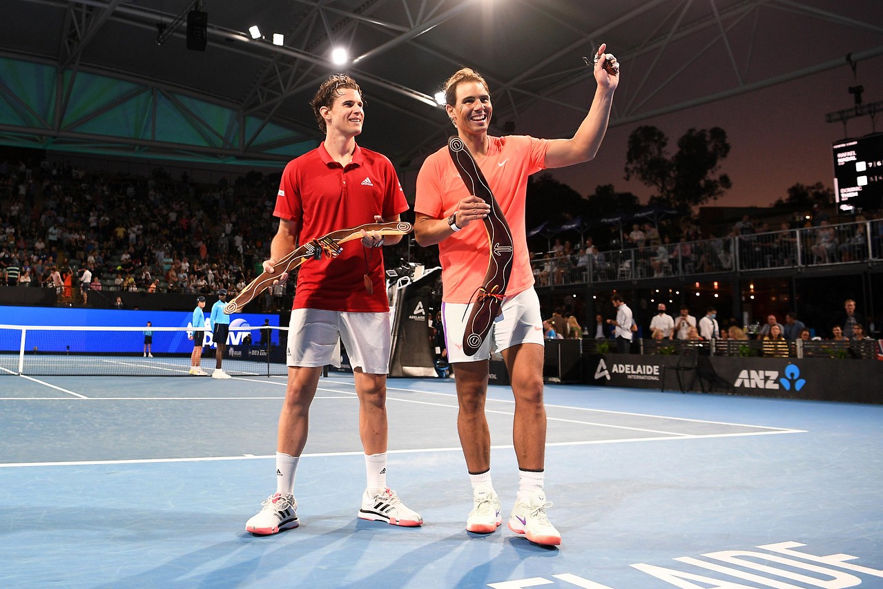 Austrian tennis player Dominic Thiem and Spaniard Rafael Nadal