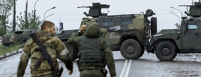 Pro-Russische Truppen in Mariupol