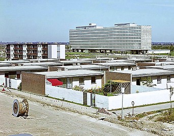 Die noch im Bau befindliche EVN-Zentrale in Maria Enzersdorf 