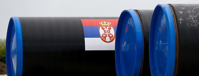 Pipeline-Konstruktion in Serbien, 2014