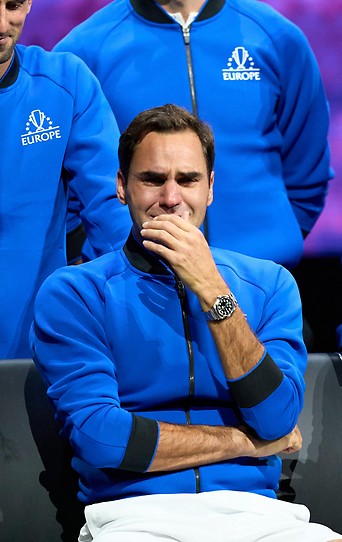 Roger Federer und Rafael Nadal weinend