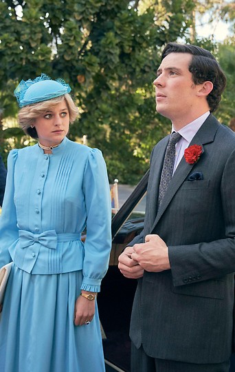 Prinzessin Diana (Emma Corrin) und Prinz Charles (Josh O’Connor) in der Serie „The Crown“