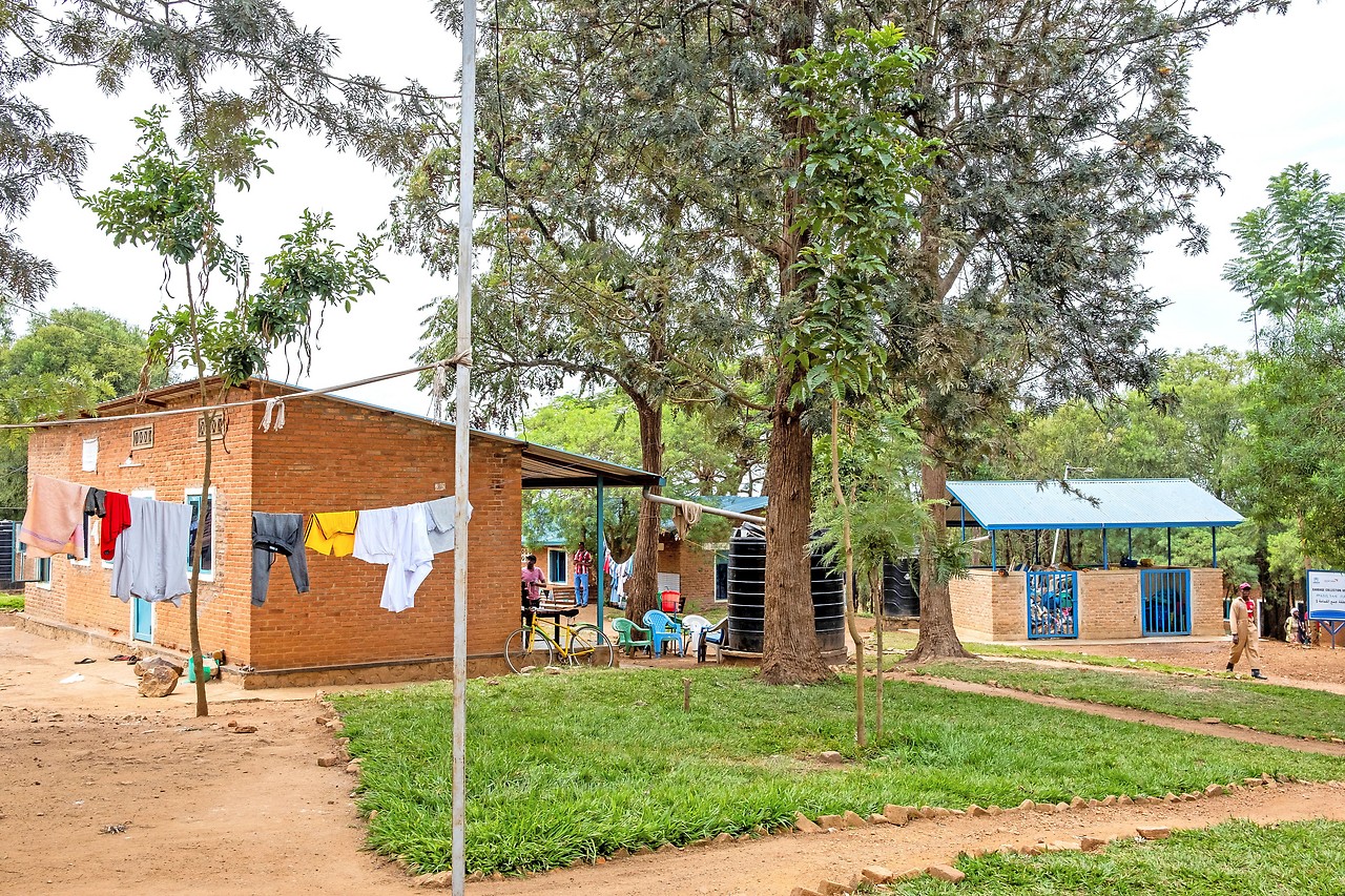 Shelter for asylum seekers in Bugesera (Rwanda).