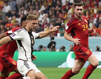 Spielszene aus Spanien gegen Deutschland