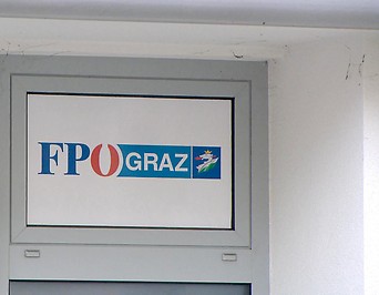 Türschild der FPÖ Graz