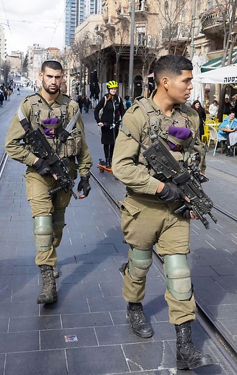 Israelische Soldaten patroullieren in Jerusalem