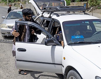 Straßenkontrolle der Taliban in der Provinz Panjir