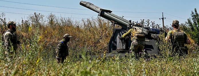 Ukrainische Soldaten bereiten einen Angriff vor