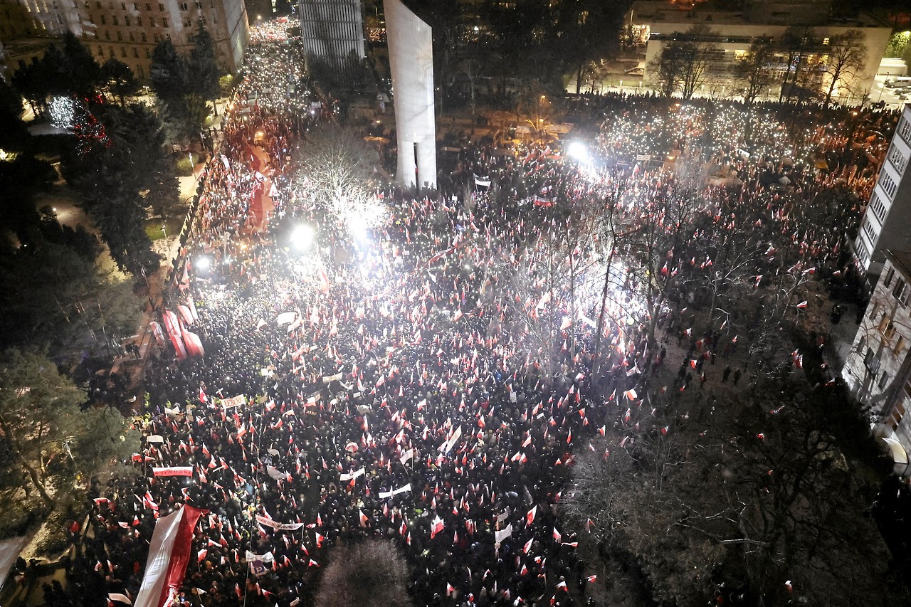 Demonstration in Warsaw