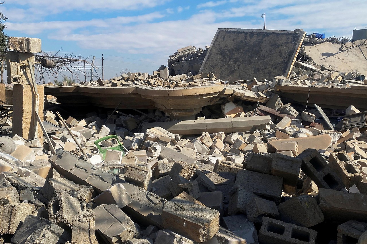 Destruction after US airstrikes in Iraq