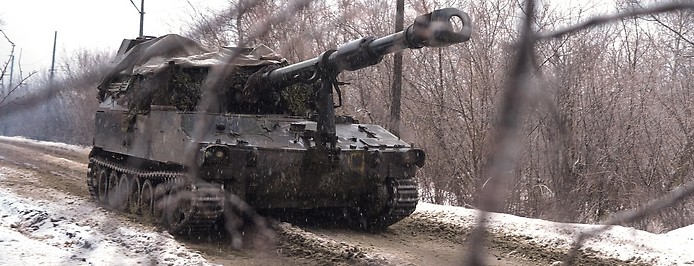 Ukrainische Panzerhaubitze