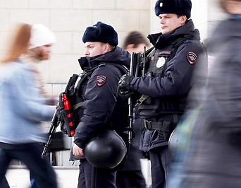 Polizisten in Moskau