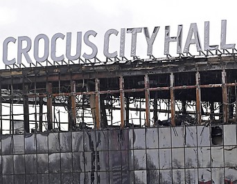 Ausgebrannte Crocus City Hall